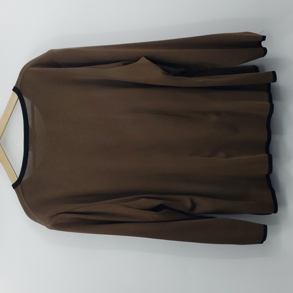 Exclusively Misooksize 3x brown black zip up cardigan - Picture 6 of 7